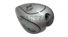 New Norton ES2 Silver Painted Petrol Tank With 2 Side Holes For Knee Pads + Cap - SPAREZO