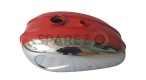 New BSA C15 Chromed and Red Painted Gas Fuel Tank (Reproduction) - SPAREZO