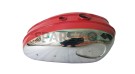 New BSA C15 Chromed and Red Painted Gas Fuel Tank (Reproduction) - SPAREZO