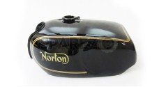 New Norton Commando Roadster Black Painted Gas Fuel Petrol Tank - SPAREZO