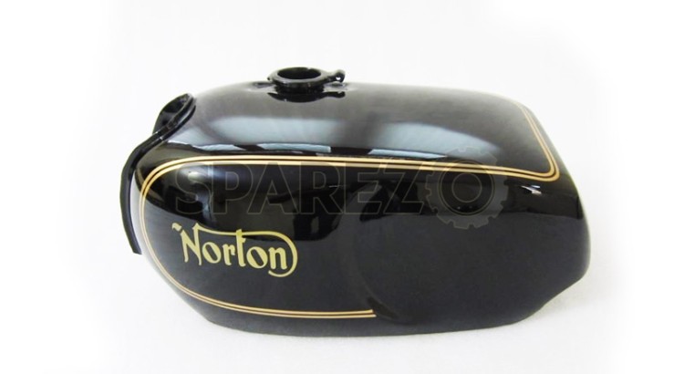 New Norton Commando Roadster Black Painted Gas Fuel Petrol Tank - SPAREZO