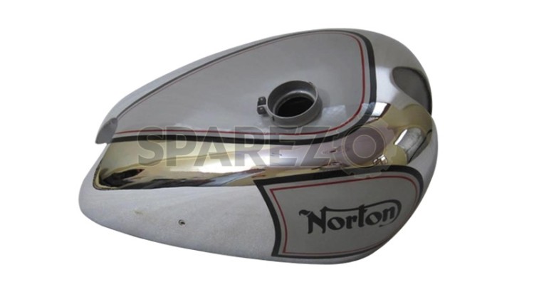 New Norton ES2 Silver Painted Chrome Gas Fuel Petrol Tank - SPAREZO