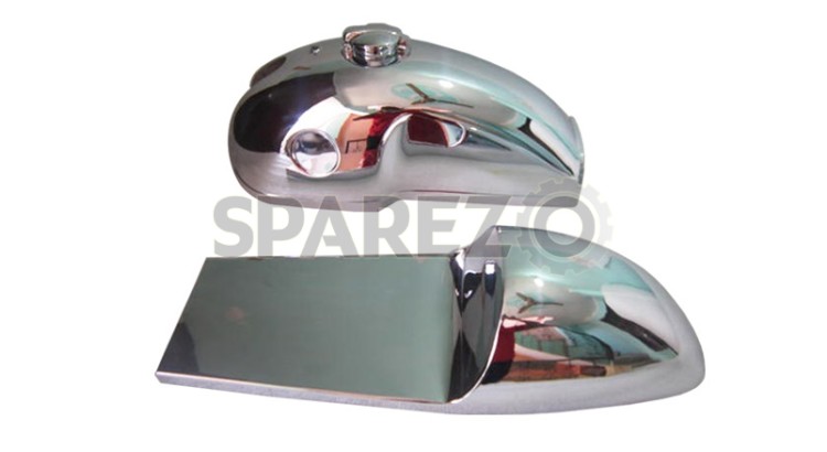 Benelli Mojave Cafe Racer 260 360 Chrome Petrol Tank Seat Hood With Monza Cap - SPAREZO