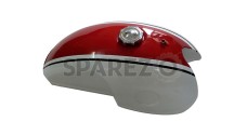 Benelli Mojave Cafe Racer 260 360 Petrol Fuel Tank - White Red Paint - SPAREZO