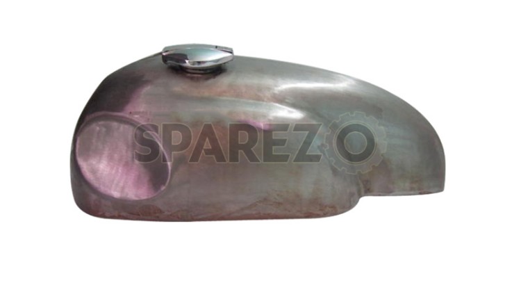 Norton Manx Triton Triumph Wideline Featherbed Sheetmetal Raw Fuel Tank With Cap - SPAREZO