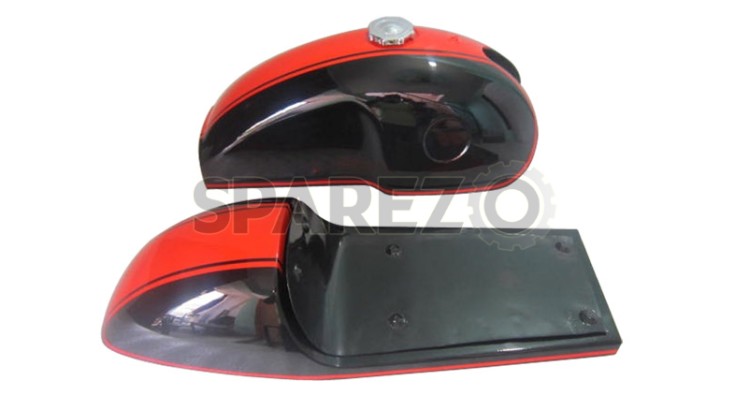 New Benelli Mojave Cafe Racer Dual Painted Fuel Tank With Cap & Seat Hood & Tap - SPAREZO