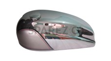 Norton Dominator Model 88 99 Wideline Chrome & Silver Painted Fuel Tank With Cap - SPAREZO