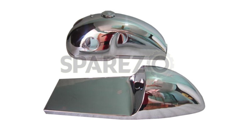 Benelli Mojave Cafe Racer 260 360 Chrome Petrol Tank Seat Hood With Cap & Tap - SPAREZO