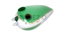 New BSA B31/A7 Rigid Model High Quality Chrome and Green Painted Petrol Tank - SPAREZO