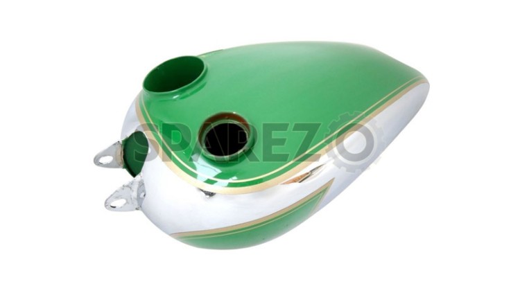 New BSA B31/A7 Rigid Model High Quality Chrome and Green Painted Petrol Tank - SPAREZO