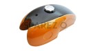 Benelli Mojave Cafe Racer 260 360 Petrol Fuel Tank - Black Orange Paint - SPAREZO