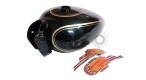 New Royal Enfield Black Painted Petrol Fuel Gas Tank 14 Litre With Logo - SPAREZO