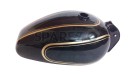 New Royal Enfield Black Painted Petrol Fuel Gas Tank 14 Litre With Logo - SPAREZO