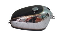 New Velocette Venom Chrome And Black Painted Fuel Petrol Tank With Cap And Tap