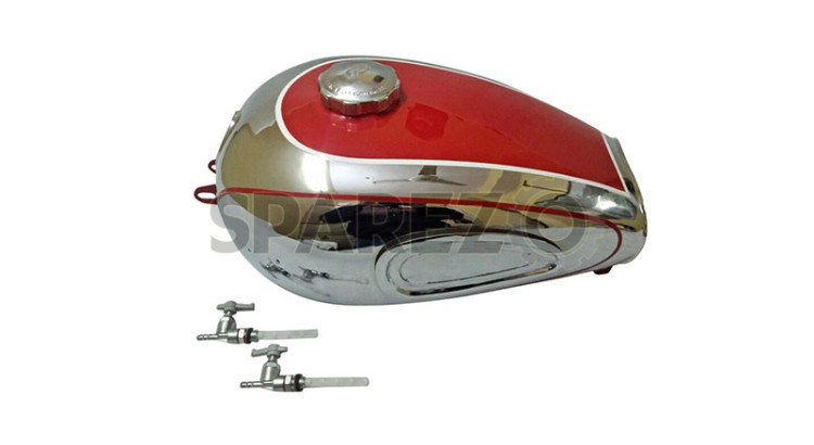 New Horex Regina Red Painted Chrome Reproduction Petrol Tank Vintage - SPAREZO