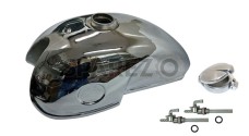 Chromed Gas Tank Fits Benelli Mojave Honda CB Kawasaki Ducati Bikes