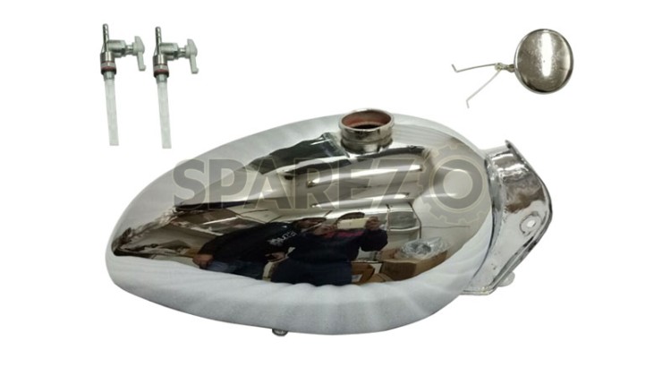 Royal Enfield Interceptor Chromed Petrol Tank (Reproduction) - SPAREZO