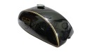 Norton Commando 750 850 Interstate Black Steel Fuel Gas Tank + Cap - SPAREZO