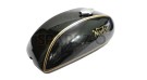 Norton Commando 750 850 Interstate Black Steel Fuel Gas Tank + Cap - SPAREZO