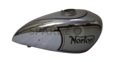 New Norton 16H Silver Painted Chrome Gas Fuel Petrol Tank - SPAREZO