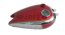 New BSA C10 C11 Cherry Painted Chromed Gas Petrol Tank With Replica Smith Speedo