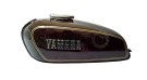 Petrol Fuel Gas Tank Steel Maroon With Chrome LID Cap Yamaha RX100 RX125 - SPAREZO