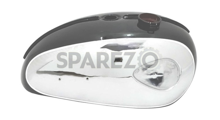 New BSA A65 Thunderbolt Lightning Royal Star Black Painted Chrome Petrol Tank - SPAREZO