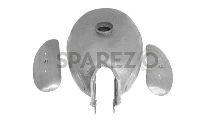 High Quality Petrol Gas Tank - Bare Metal For Old Royal Enfield Bullet 1950's - SPAREZO