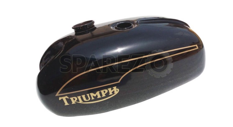 Black Painted Petrol Fuel Tank For Triumph 250CC Motorcycles - SPAREZO