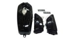 Yamaha RX100 RX125 Petrol Fuel Gas Tank With Chrome LID Cap & Side Panels - SPAREZO