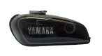 Yamaha RX100 RX125 Black Petrol Fuel Gas Tank With Chrome LID Cap & Tap - SPAREZO