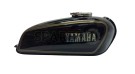 Yamaha RX100 RX125 Black Petrol Fuel Gas Tank With Chrome LID Cap & Tap - SPAREZO
