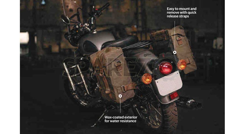 Details about   Military Pannier Black Bags Pair For Royal Enfield Classic 350cc 500cc 