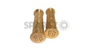 Vintage Classic Brass Handlebar Grips With RE Logo - SPAREZO