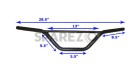 Royal Enfield Motocross 7/8" Black Handlebar - SPAREZO