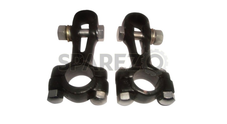 Girder Fork 7/8" Handlebar Clamps Black For New Royal Enfield J J2 G G1 G2 - SPAREZO