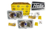 Pair Of Hella Comet 450 Spotlight 12v H3 White For Jeep, Trucks, 4x4, Vans - SPAREZO