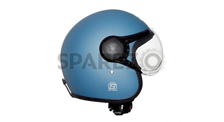 royal enfield blue helmet