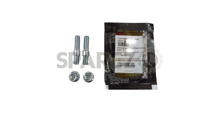Royal Enfield Himalayan Exhaust Pipe Fixing Stud and Nuts - SPAREZO
