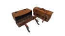 Royal Enfield Himalayan Pannier Rails and Leather Bags Pair Brown Tan - SPAREZO