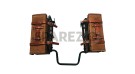 Royal Enfield Himalayan Pannier Rails and Leather Bags Pair Brown Tan - SPAREZO