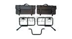 Royal Enfield Himalayan Pannier Rails and Leather Bags Pair Black - SPAREZO