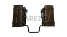 Royal Enfield Himalayan Pannier Rails and Leather Bags Pair Brown - SPAREZO