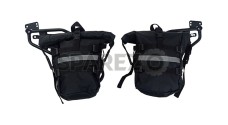 Royal Enfield Himalayan 411cc Top Frame Canvas Luggage Bags Pair Black - SPAREZO