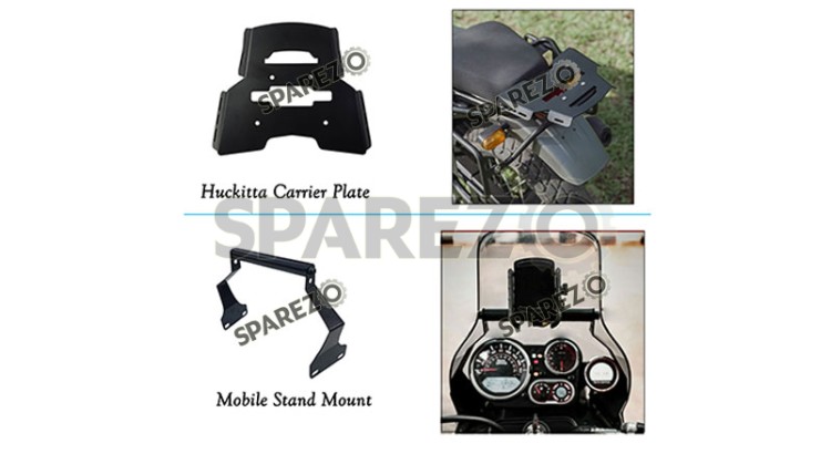 Royal Enfield Himalayan BS6 Huckitta Carrier Plate and Mobile Stand Mount - SPAREZO