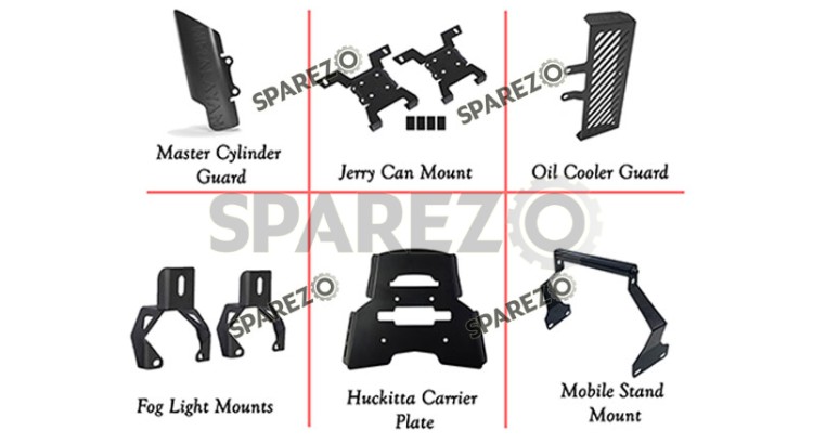 Royal Enfield Himalayan BS6 6Pcs Accessories Combo Pack - SPAREZO