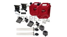 Royal Enfield Himalayan 411 cc BS4 Red Color LH and RH Jerry Can Pair With Mount - SPAREZO