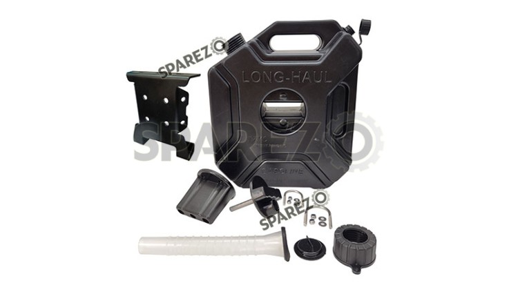 Royal Enfield Himalayan 411cc BS4 Black Color LH Side Jerry Can With Mount - SPAREZO