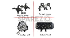 Royal Enfield Himalayan BS6 Jerry Mount Fog Mount Radiator Guard and Light Grill - SPAREZO