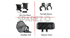 Royal Enfield Himalayan BS4 Jerry Mount Fog Mount Radiator Guard and Light Grill - SPAREZO